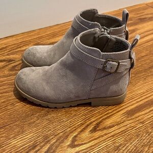 Gray Kids Ankle Boots
